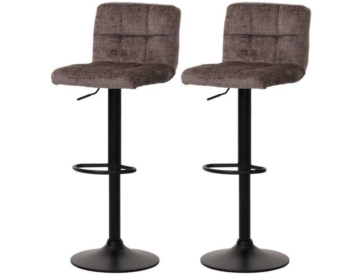 MCW Barhocker Braun 2er-Set, 38x107x41 cm, Esszimmer, Barmöbel, Barhocker