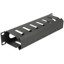 Delock 10′′ Kabelmanagement Rangierpanel mit Öffnung 1 HE schwarz