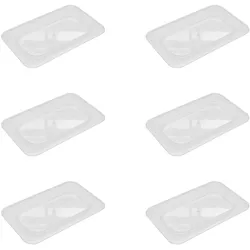 AcMax 6 Stück Polycarbonat Deckel GN 1/9 Gastronormbehälter GN-Behälter Gastronorm Kunststoff