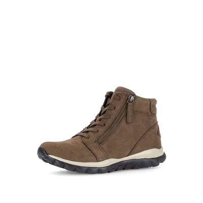 Schnürstiefelette GABOR "Schnürstiefelette", Damen, Gr. 38, braun, Schuhe Schnürstiefelette