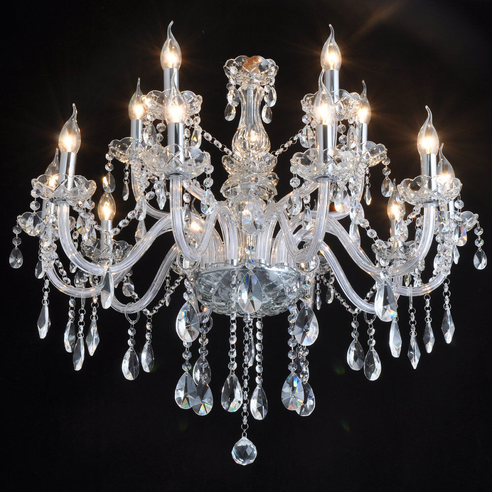Mercer41 Andish Crystal Chandelier Chrome 90cm H x 86cm W x 60cm D