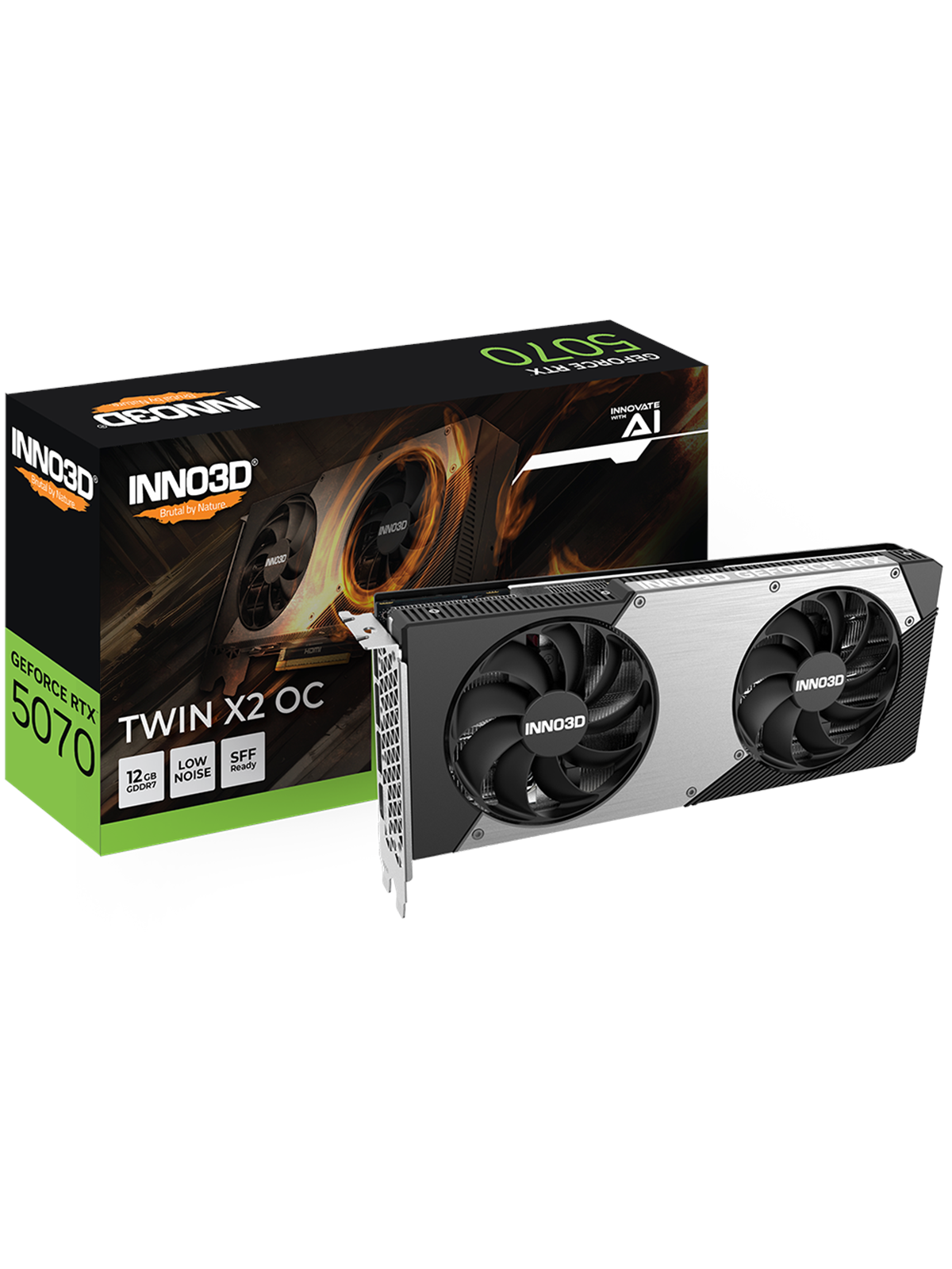 Inno3D GeForce RTX 5070 Twin X2 OC - 12GB GDDR7 RAM - Grafikkarte