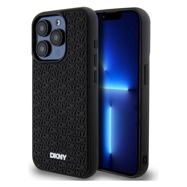 DKNY DKHCP15L3DRPWK iPhone 15 Pro 6.1" czarny/black hardcase 3D Rubber Repeat Pattern (Apple iPhone 15 Pro) (DK000198-0)