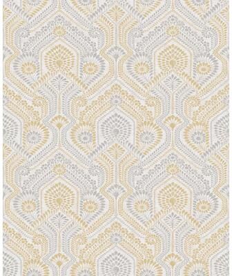 A-Street Prints Fernback Yellow Ornate Botanical Wallpaper