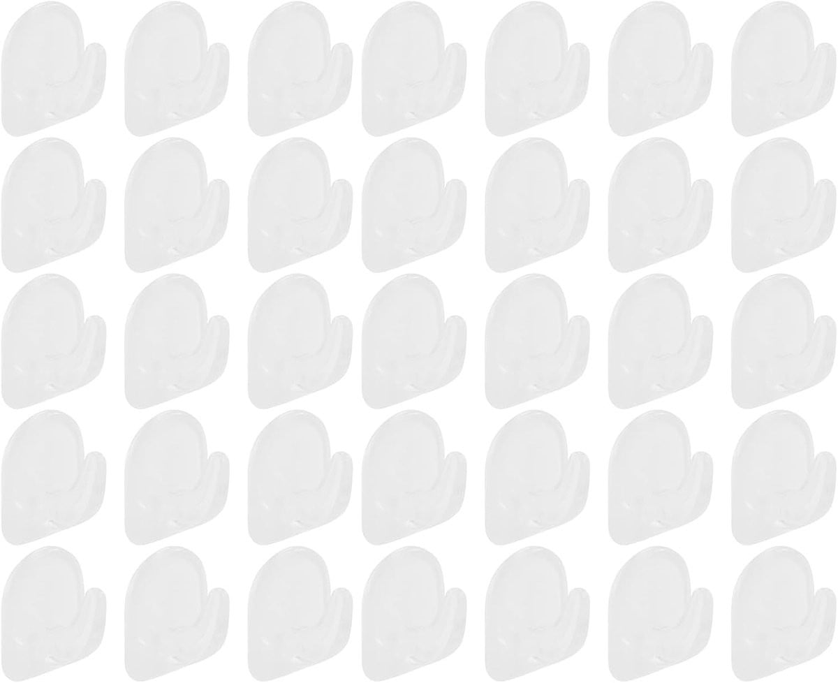 35 stuks Zelfklevende Wandhaken Transparante Acrylhaken voor Badkamer en Keuken