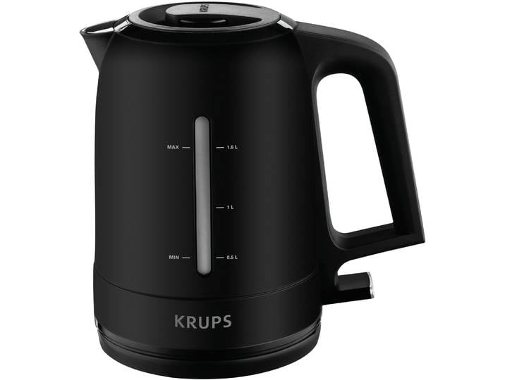 KRUPS Wasserkocher BW2448 Pro Aroma , schwarz, B:15cm H:23,5cm T:22cm, Wasserkocher, Beleuchteter Ein-/ Ausschalter, Schwarz, Wasserkocher