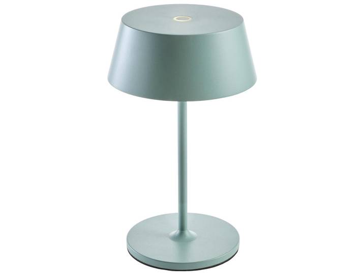Dieter Knoll Akku-Tischleuchte, Grau, Metall, Kunststoff, Uni, 150 mm, rund, 25 cm, RoHS, ISO 9001, CE, Touch-Schalter (on/off), Ladeanzeige, Farbtemperaturwechsler, aufladbar über Usb, transportabel, Lampen & Leuchten, Innenbeleuchtung, Tischlampen, Akku-Tischlampe