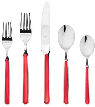 Mepra Fantasia Red 5-piece Stainless Steel Flatware Set