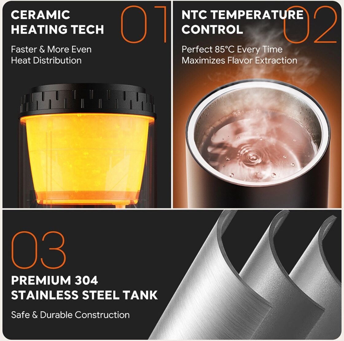 INF Tragbare Kaffeemaschine mit 2 Haltern, kompatibel mit Nespresso-Kapseln und gemahlenem Kaffee Weiß