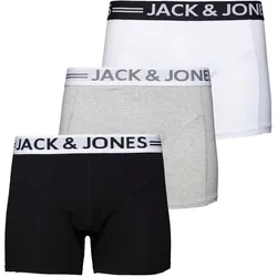 Jack & Jones Herren Boxershort SENSE - 3er PACK - black (12081832) - M