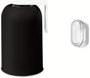 Multisell Products Hub Keep The Bathroom Tidy With Stainless Steel Mouthwash Cup, Non Perforated Toothbrush Holder, And Toiletries Storage Box black