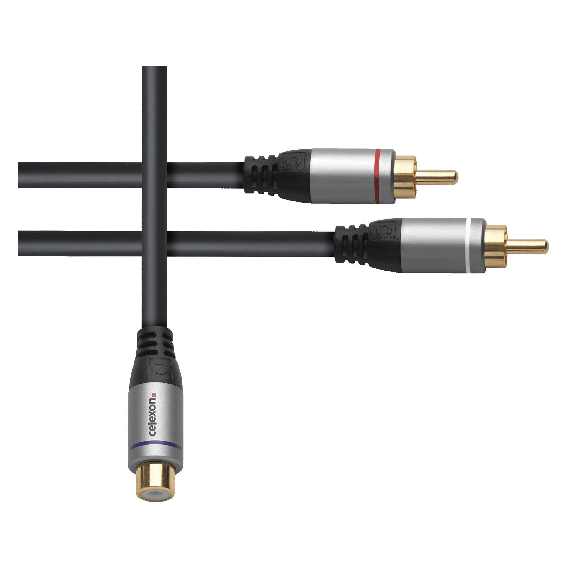Celexon 2x Cinch auf Cinch M/F Audioadapter 0,25m - Professional Line (Cinch Kabel) (25322217)