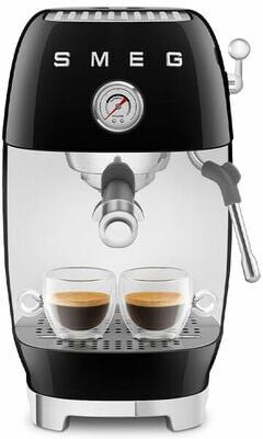 Smeg - Siebträgermaschine Ecf03bleu - Schwarz Mit Cold Brew-funktion - - MaxiCoffee
