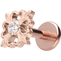 Titan Labret mit Innengewinde KLEEBLATT