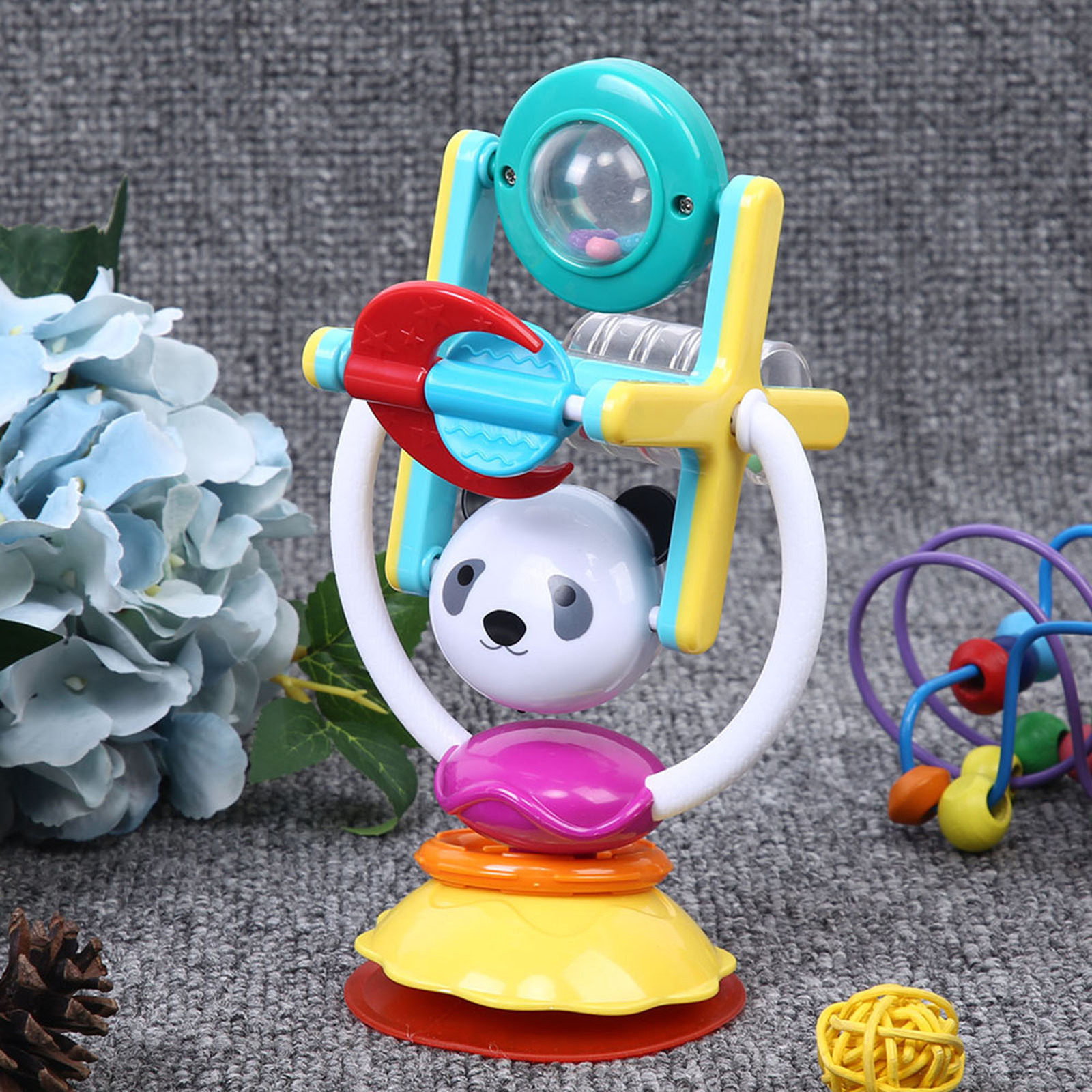 Cocosity Educatieve Rammelaar met Belletje en Zuignap voor Baby's
