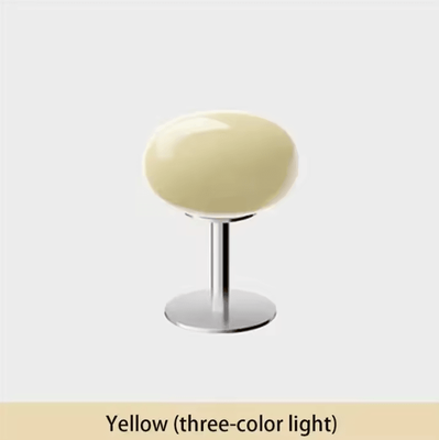Inspire Curations Lollipop Glass Table Lamp Retro Cream Style Bedside Standing Light yellow