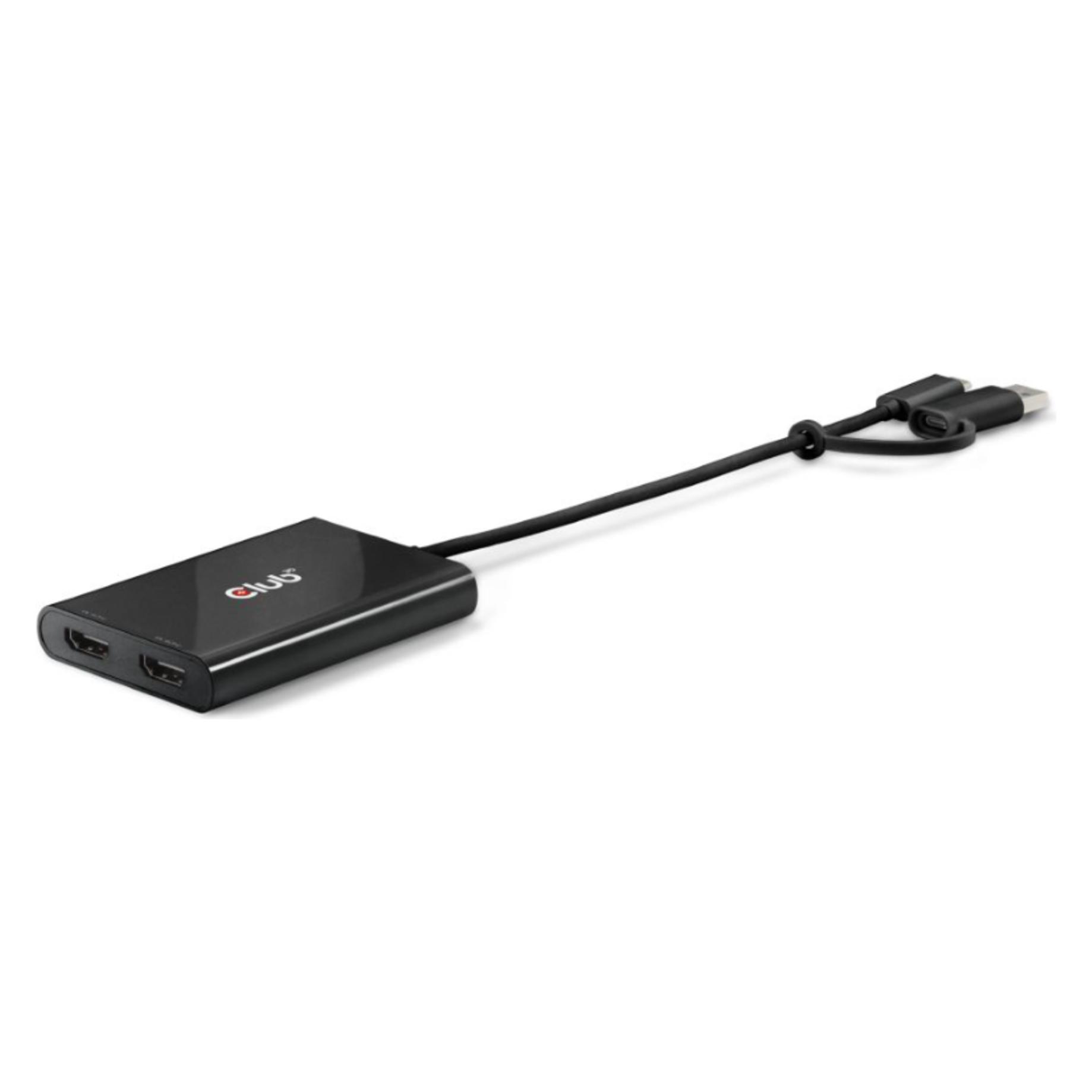 Club 3D Club3D Adapter USB-C (USB A Adapter) > 2x HDMI 4K@60Hz St/Bu retail (CSV-1475)