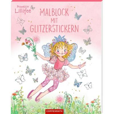 Malblock mit Glitzerstickern - Prinzessin Lillifee, Broschur von Monika Finsterbusch, Coppenrath Verlag GmbH & Co. KG, 978-3-649-67198-5