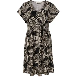Tchibo - Jerseykleid mit Alloverprint - Damen - Gr. XL - schwarz/print
