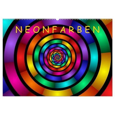 Neonfarben (Wandkalender 2027 DIN A2 quer), CALVENDO Monatskalender