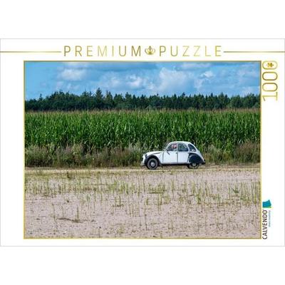 CALVENDO Puzzle Unterwegs am Maisfeld | 1000 Teile Lege-Größe 64 × 48 cm Foto-Puzzle für glückliche Stunden