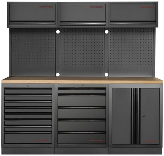 Mobilier d'atelier Mobilio 3 éléments Kraftwerk, unité murale (3964K-BLK-005)