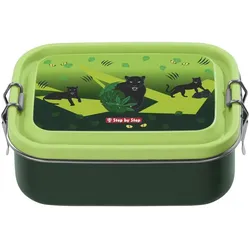 Step by Step Brotzeitbox Edelstahl-Lunchbox, Lunchbox, Grün