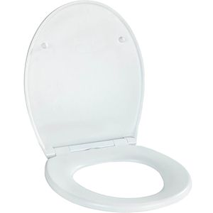 Wenko WC-Sitz Gatteo DuroUnbreakable, oval, aus Duroplast, mit Absenkautomatik & Edelstahlscharnier, abnehmbar, weiß