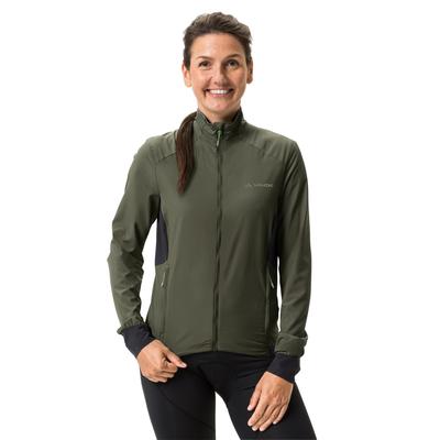 Fahrradjacke VAUDE, Damen, Gr. 38, grün (khaki), Obermaterial: 100% Polyester, Jacken Fahrradjacke, besonders geringes Gewicht, kleines Packmaß, winddicht, atmungsaktiv