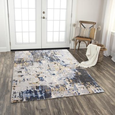 NAVATEXTURA Belice Transitional Gray Wool/Tencel Blend Area Rug