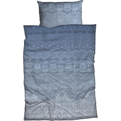 Bettwäsche CASATEX "Demir", blau (royal blau), B/L: 155cm x 220cm, 1 Stk., 1 Stk., Satin, B/L: 80cm x 80cm, 2 Stk., Satin, Obermaterial: 100% Baumwolle, Bettwäsche, Bettwäsche, mit moderner Ornamentik