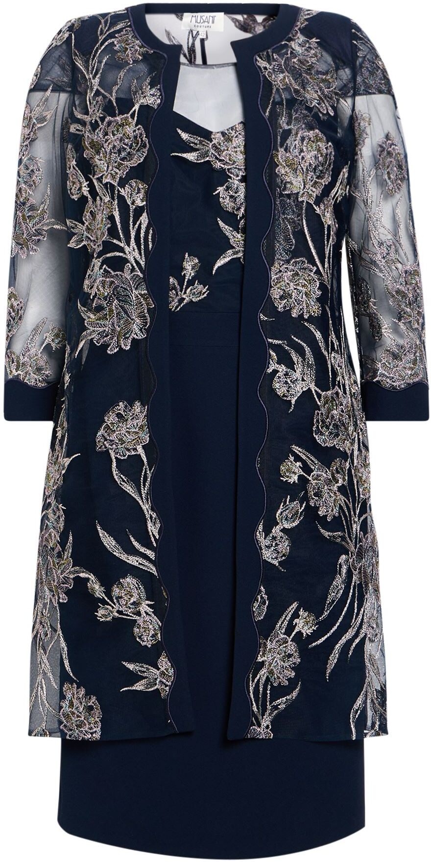Musani Couture Traje Mujer Azul noche 40 Mujer