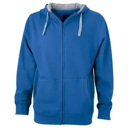 Lifestyle Kapuzen-Sweatjacke "JN963" - XL - cobalt