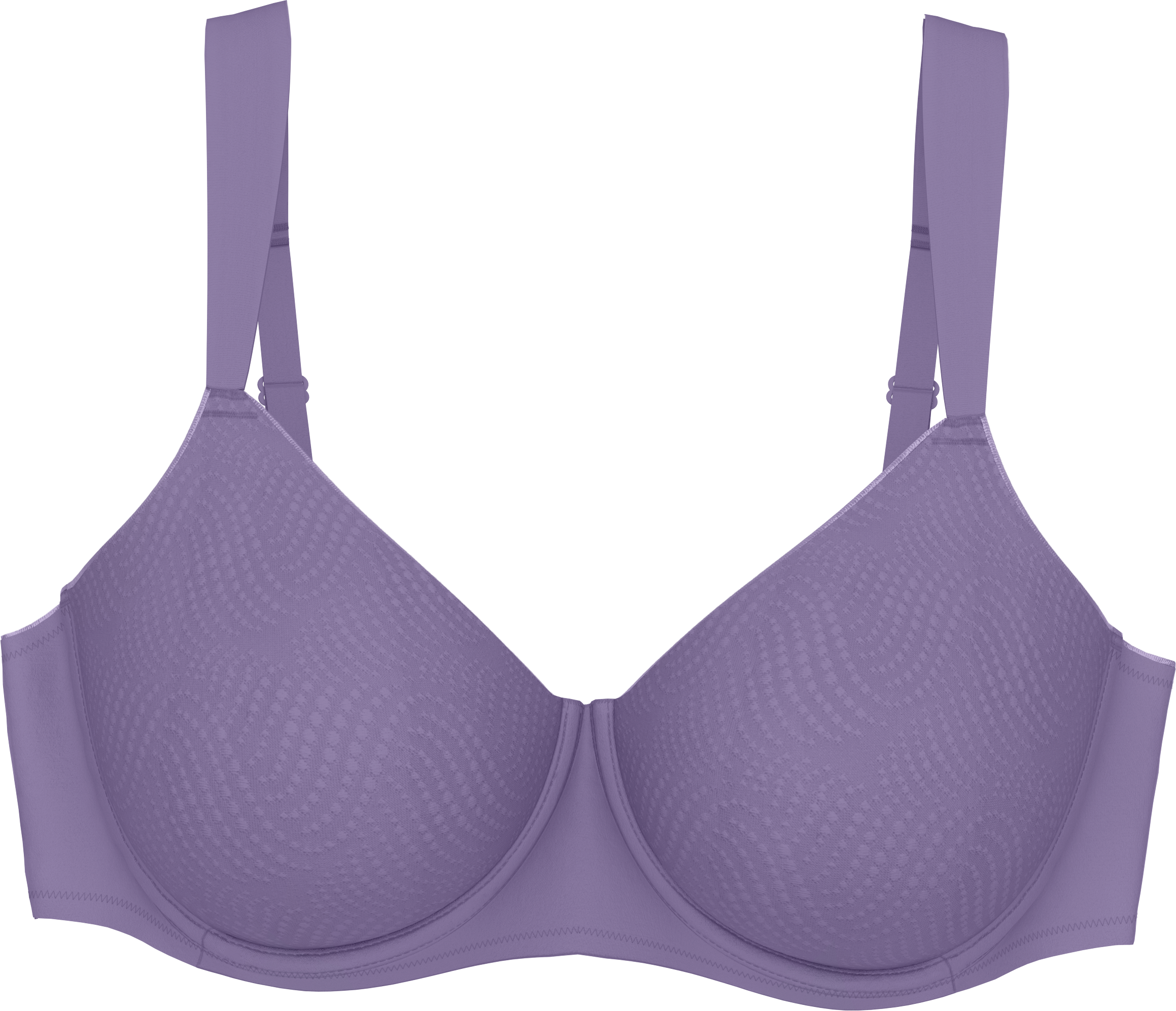 Minimizer-BH TRIUMPH "Essential Minimizer", Damen, Gr. 75, Cup C, lila, Microtouch, Obermaterial: 70% Polyamid, 30% Elasthan, BHs Minimizer-BH, schimmerndes Jacquard-Muster, mit Bügel lila 75, Cup C