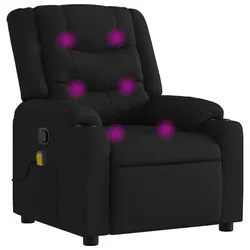 vidaXL Massage-Relaxsessel, schwarzer Stoff