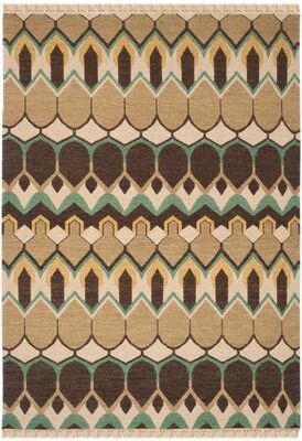 SAFAVIEH Couture Handmade Sumak Flatweave Ksenya Traditional Oriental Wool Rug with Fringe