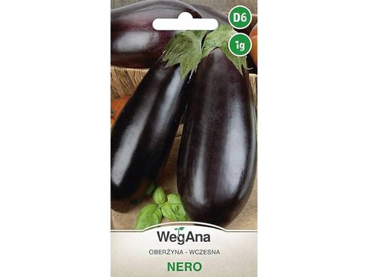 WegAna Aubergine Nero Robuuste Groentezaden Groenten 1g, Zaden Balkon & Tuin