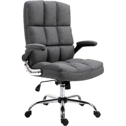 Bürostuhl MCW-J21, Chefsessel Drehstuhl Schreibtischstuhl, höhenverstellbar ~ Stoff/Textil dunkelgrau
