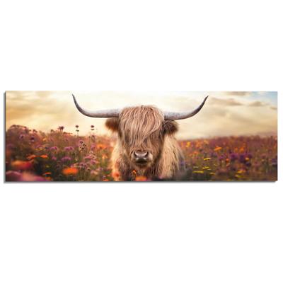 Deco-Panel REINDERS "Frühlingshochländer", braun (farbe bild(er): braun), B:156cm H:52cm T:2cm, Bilder, Wohnzimmer - Braun - MDF - Tiere - 156x52 cm