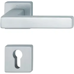 Hoppe, Türgriff + Türgarnitur, Drückergarnitur AUSTIN - auf Rosette PZ, Aluminium silber eloxiert (Türgriff)