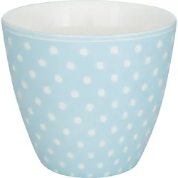 GreenGate Latte Cup, Kaffee Latte Becher Dotty, Ø 10, Höhe 9 cm, pale blue