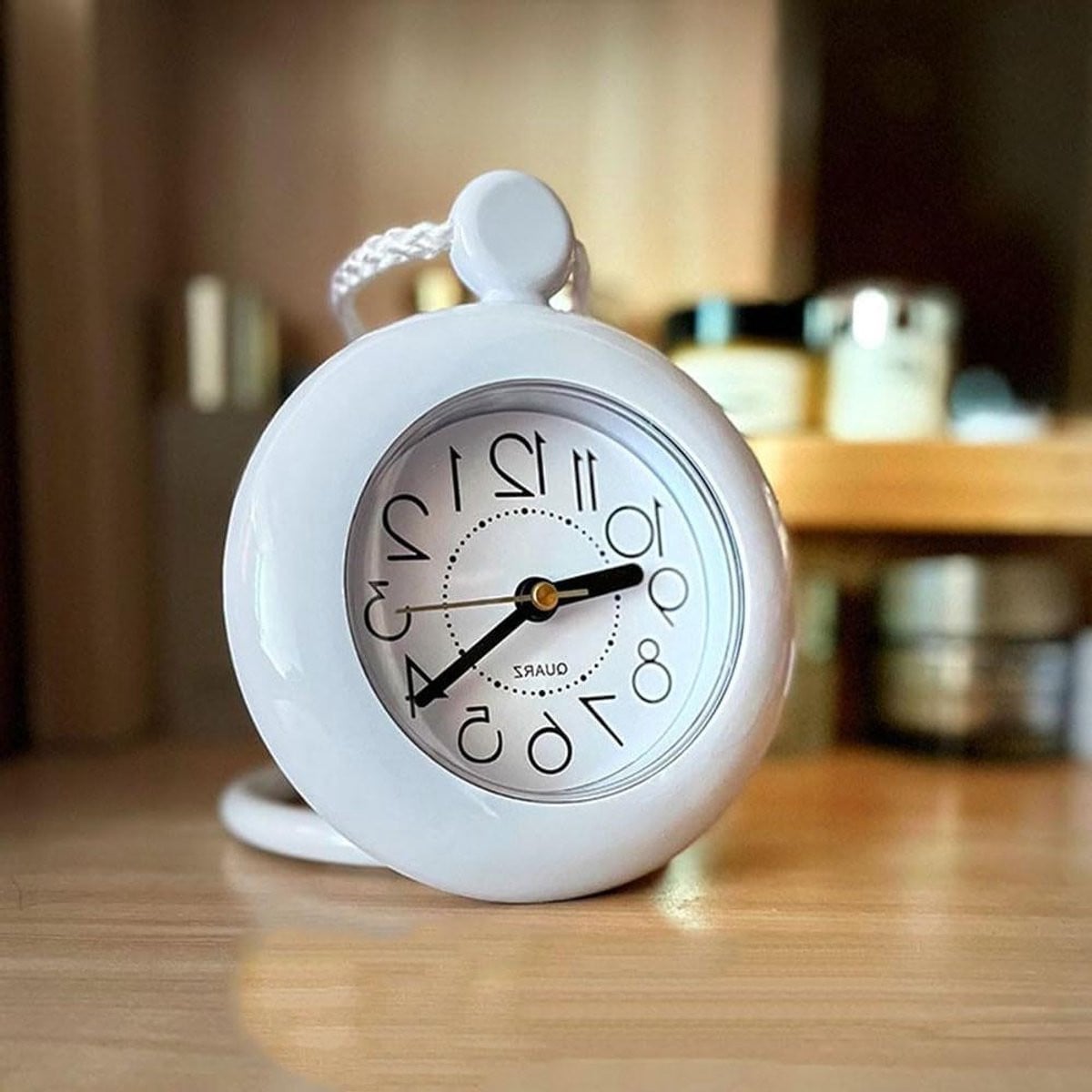 Wit Wandklok voor Badkamer en Keuken - Waterdicht Ontwerp - Diameter: 11,5 cm
