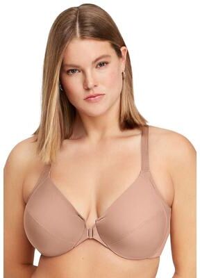 Plus Size Women's FRONT CLOSE WONDERWIRE BRA 1247 by Glamorise in Cappuccino (Size 36 F)