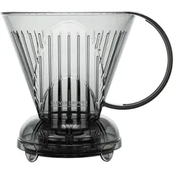 MGA Tropfer – L 500 ml, durchscheinendes Grau + 100 Filter, Kaffeebereiter, Grau
