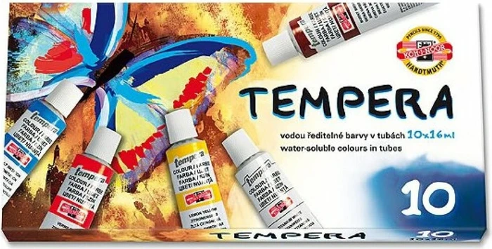 KOH-I-NOOR 162548/10 - Temperafarben-Set 10 × 16 ml