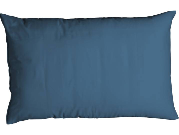 Kissenbezug CASATEX Uni , blau (marine), B:40cm L:80cm, Satin, Baumwolle, Kissenbezüge, Kissenbezug, Uni Design, Reißverschluss, tolle Farben