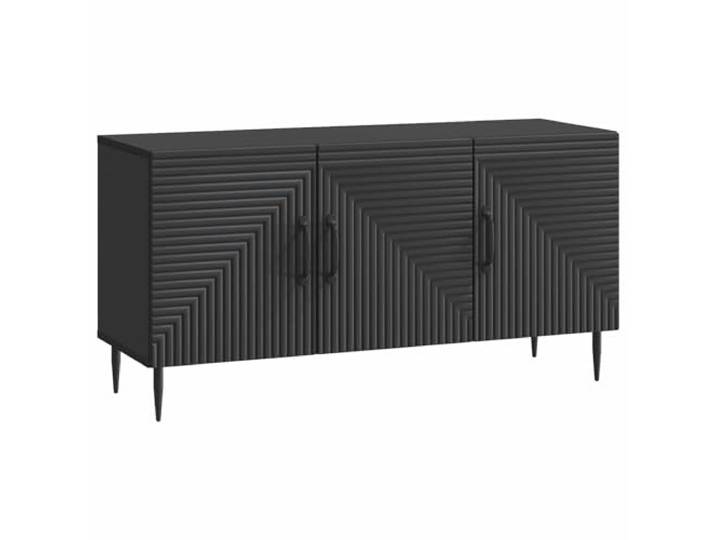 LKJephalotrope TV-Board Schwarz 99x34,5x50 cm Lowboard TV-Schrank Kompakte Fernsehkommode fürs Wohnzimmer mit stabilen Metallbeinen, Scharniertür und reichlich Stauraum für Mediengeräte.