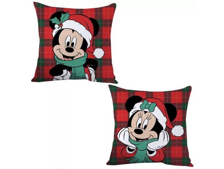 Disney Mickey en Minnie Mouse sierkussen Kerst - 35 x 35 cm - Polyester