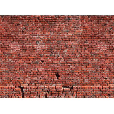 Fototapete LIVING WALLS "Klinker Backstein", bunt, B:3,5m L:2,55m, Vlies, Tapeten, Vlies, Wand, Schräge