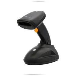 Equip Drahtloser 2D-Barcodescanner, Weite Entfernung, mit Ständer, Tragbares Barcodele